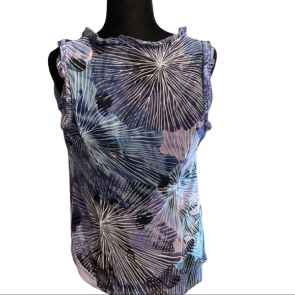 Spense Colorful Ruffle Neck Blouse - Picture 3 of 5